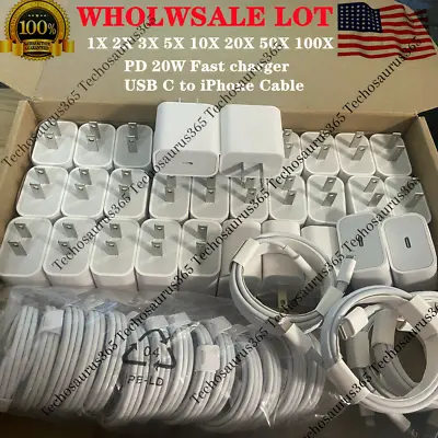 20W USB C Fast Wall Charger PD Power Adapter For IPhone 14/13/12/11/XR IPads LOT • $478.05