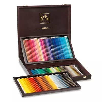 Caran D’Aache Artist Pablo Permanent 120 Colour Pencils Wooden Gift Box Set • £360.99