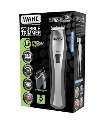 WAHL Cordless Stubble Trimmer With 4 Attachments 5 Year Warranty Quick Charge • £34.99