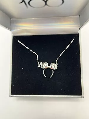 Disney Silver Necklace Minnie Mouse Ears Disney100 Celebration Rebecca Hook • £250