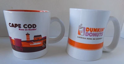 $13.99 • Buy Dunkin Donuts Mug Mugs Set Of 2 Cape Cod Ceramic Dunkin Brands Canton MA