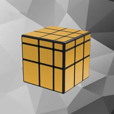ShengShou Smooth 3x3 Mirror Block Magic Cube Metallic Brushed Gold Sticker Black • $8.58