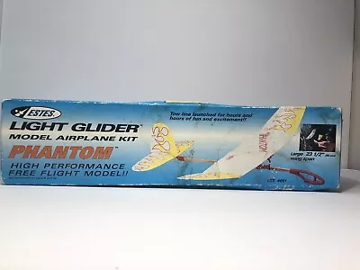 Estes Light Glider Model Airplane Kit Phantom Est 4001 Wing Span 23 1/2  • $20