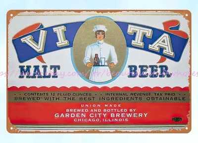 Indoor Outdoor Wall Art Vita Malt Beeer Metal Tin Sign • $18.80