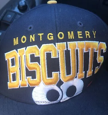 Montgomery Biscuits Hat Cap Black Yellow MiLB Minor League 47 SnapBack Rare • $26.99