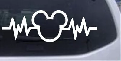 Mickey Mouse Heartbeat Love Car Or Truck Window Laptop Decal Sticker • $5.72