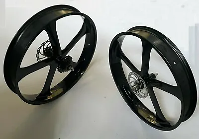 26*4.0 Fat Bike Five Spoke Front & Rear Wheel Set With Freewheel Rims Disc • $259