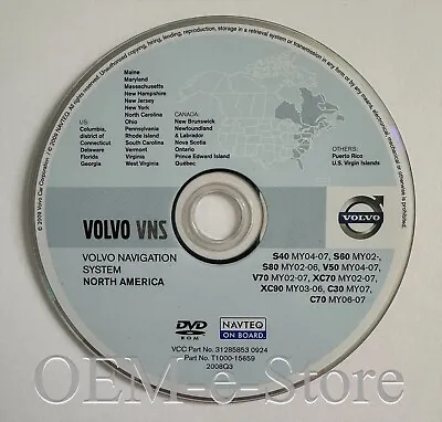 2002 2003 2004 2005 2006 Volvo S80 XC90 Navigation DVD Map Eastern & Southeast • $89