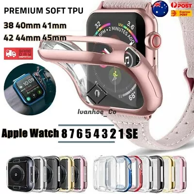 Soft TPU Apple Watch Cover IWatch 8 7 6 5 SE 45/44/42/41/40/38mm Case Protector • $5.95