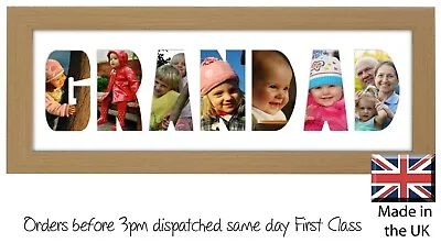 £11.99 • Buy Grandad Photo Frame Letter Word Name Frame Single Mounted 1349A
