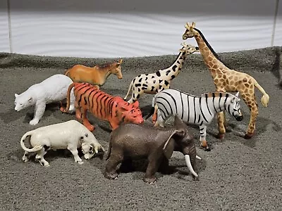 African Plastic Animal Lot  Of 8 Playset • $25