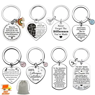 Novelty Gifts For Friend Colleague Grandson Lover Women Men Engraved Keyring UK • £3.99