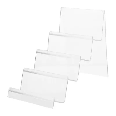 Clear Acrylic Riser Stand With Sign Plate For Wallet Purse Handbag Display-TB • £12.55