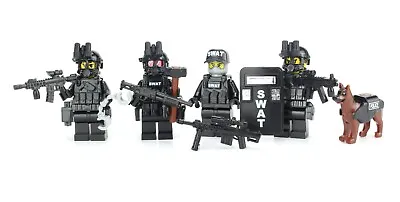 Custom SWAT Team Police Officer Tactical Unit Made W/ Real LEGO® Minifigure • $67.43