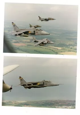 2 Photographs Of Sepecat Jaguar GR.1A XZ108 In Flight Over Norfolk June 1997 • £1.99