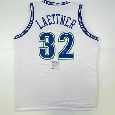 Autographed/Signed Christian Laettner Minnesota White Basketball Jersey PSA/DNA • $109.99