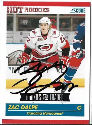 2011-12 Score #595 Zac Dalpe RC IP Autograph Canes *BUY 2 GET 1 FREE* • $4.20