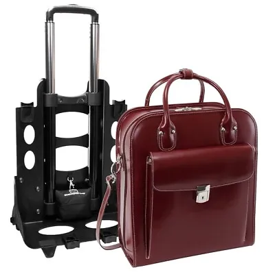 Mcklein Uptown Vertical Wheeled Briefcase With 15” Laptop Pocket Red • $99.99