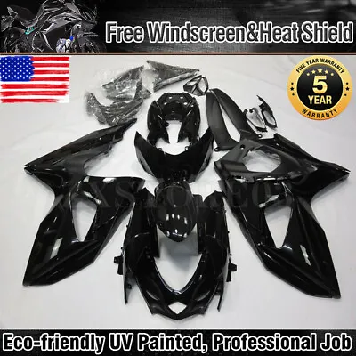 Fit For 2009-2016 Suzuki GSXR1000 ABS Injection Bodywork Fairing Kit Gloss Black • $349.01