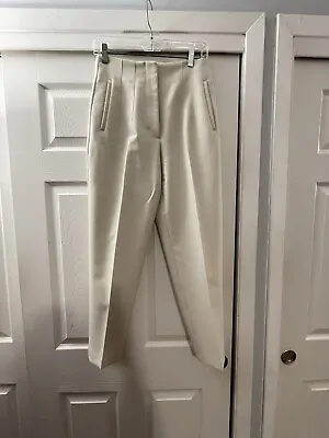 $20 • Buy Zara High Waisted Trousers Color Oyster White