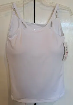 Mastectomy Camisole With Integrated Prosthetics Large W D Cup NWT White Cut- • $125