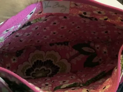 Gently Used ~ Vera Bradley Priscilla Pink Villager Side By Side Bag  Purse • $15.68