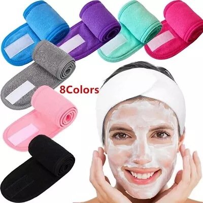 Headband Face Wash Adjustable Yoga Women Facial Toweling Bath Cosmetic Wrap UK • £2.99