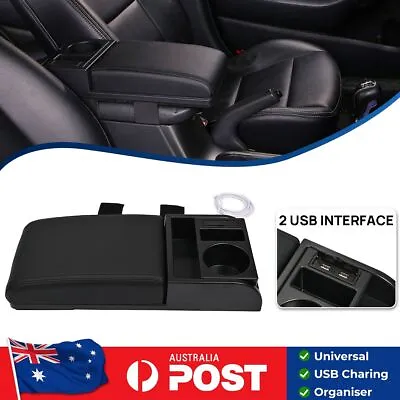 Armrest Interface Accessories For Interior Modification Cover Support USB Black • $32.95
