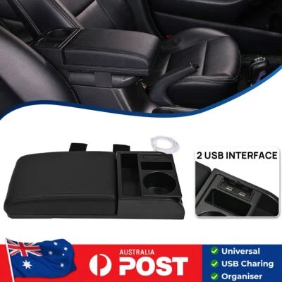 Armrest Interface Accessories For Interior Modification Cover Support USB Black • $32.95