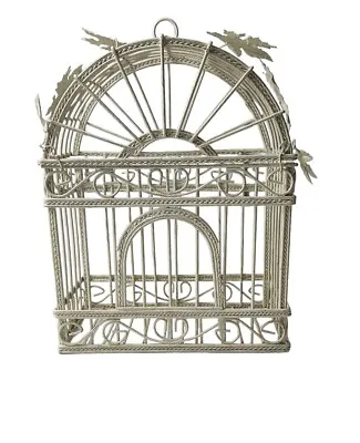 Vintage Metal Bird Cage Shabby Chic Decor Wedding Patio Kitchen  12x10  Pretty  • $24.99