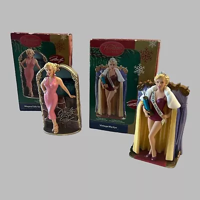 Carlton Cards Marilyn Monroe Lt Of 2 Christmas Ornaments Niagra Falls Vtg Monroe • $25.09