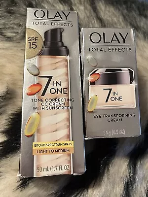 Olay Total Effects 7 In 1 Tone Correcting & Eye Treatment Spf 15 Exp 10/24 2pk • $40.99