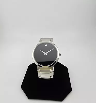 Movado Temo Men's Black Dial Stainless Steel Swiss Watch - 0607292 • $274.99