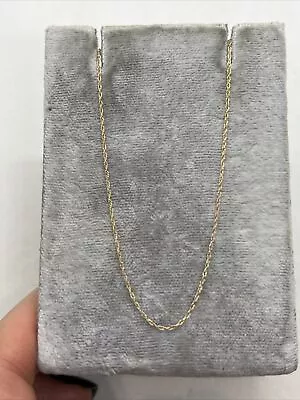 GTR 10k 417 Yellow Gold Fancy Dainty Delicate Link Chain Necklace 0.5g 18.25  • $65