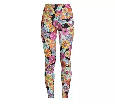 NWT No Boundaries Juniors Sueded Printed Ankle Length Leggings Floral Size L • $10.46