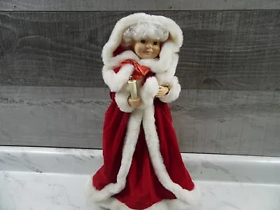 🎄1999 Holiday Time 18  Animated Musical Motion-ettes  Mrs. Claus Figure Candle • $10.98