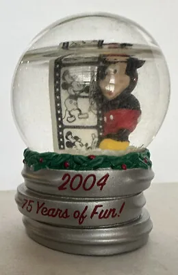 Disney Snow Globe 2004 Mickey Mouse 75 Years Of Fun Steamboat Willie 1929 2 1/2  • $9.80