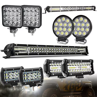 $14.86 • Buy LED Work Light Bar Spot Flood Offroad Roof Lights Driving Lamp Truck Bar Car AU