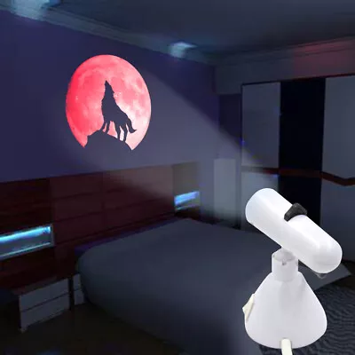 1x Blood Moon Wolf Decor Home Shop Hotel Indoor Wall LED Projector Shadow Light • $19.99