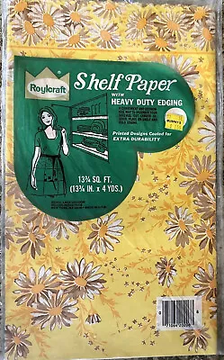 Vintage Shelf Paper Flowers Roylcraft Retro Kitchen Cupboard Shelving Edging  • $19.99