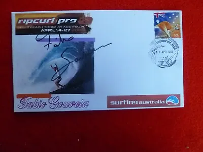 $10 • Buy Surfer Fabio Gouveia  Signed  Rip Cur Pro Bells Beach Cover 2003