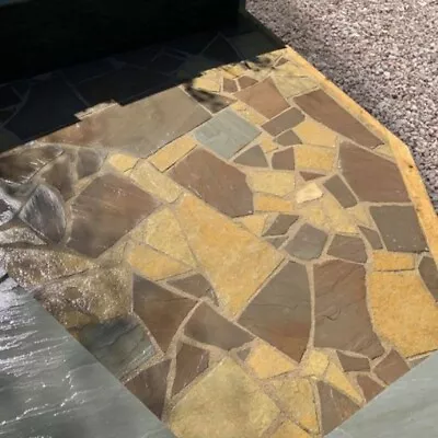 Crazy Paving - Natural Stone 7-12m2 Coverage - Limestone / Sandstone / Slate • £145