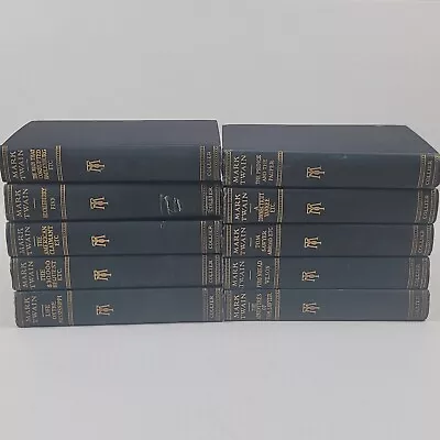 Vintage Mark Twain Classics Collier Set Of 10 Books Tom Sawyer Huckleberry Finn • $79.88