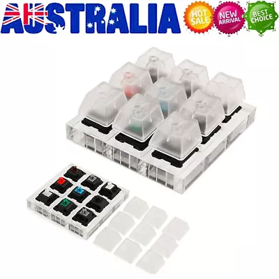 9 Key Switches Keyboard Tester Kit Clear Keycaps Plastic Sampler For Cherry MX • $22.70