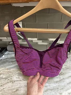 Lululemon Sports Bra Women 34 DD  Pink/purple   Wireless Ta Ta Tamer II Athletic • $15.99