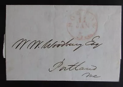 1847 STAMPLESS FOLDED LETTER  Boston & Maine • $8.99