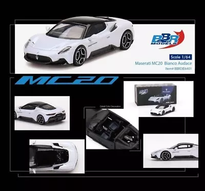 BBR MODELS Maserati MC20 Bianco Audace ~ 1/64 • $29.99