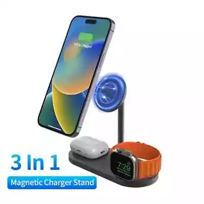 3in1 IPhone/Airpods/Apple Watch Wireless Charger Magnetic Charging Dock Holder • £44.99