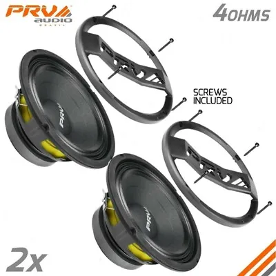 2x PRV Audio 8MB450-4 V2 8  Midbass Woofers 225W 4 Ohms Speakers + 8GRILL-POLY  • $91.64