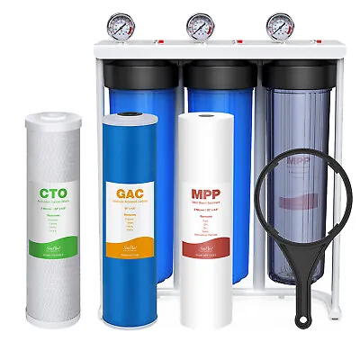Whole House Well Water Filter System 3-Stage Sediment GAC Filtration 150000Gal • $349.99